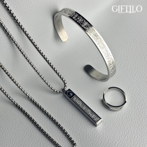 Ayat Al-Kursi Lens Locket 3-in-1 Combo (Silver Colour)