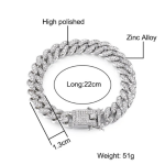 Diamond Cut Cuban Wristband – Silver Edition | Giftlo Exclusive