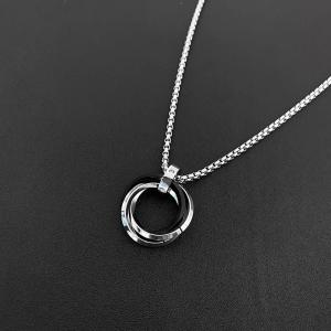 Hip-hop Three-Ring Titanium Steel Pendant — Black | Giftlo